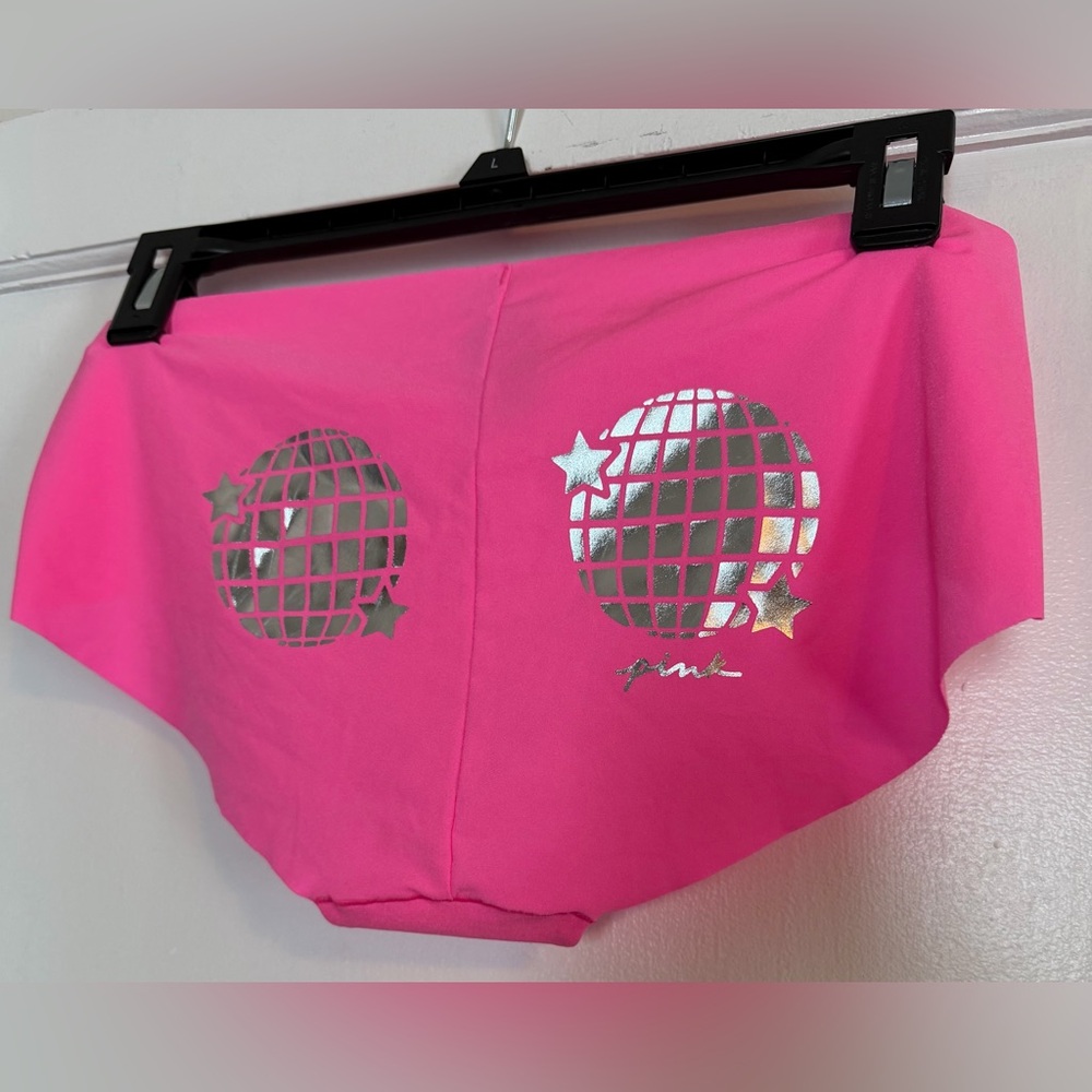 Victoria's Secret Pink panties with Silver Disco Design new with tags